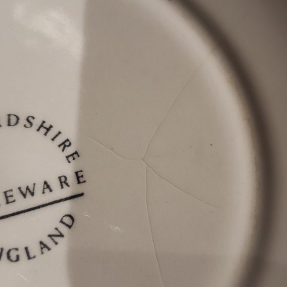 Vintage Staffordshire Tableware England Scenery Red White pattern Dish Plates 1… - Picture 10 of 12